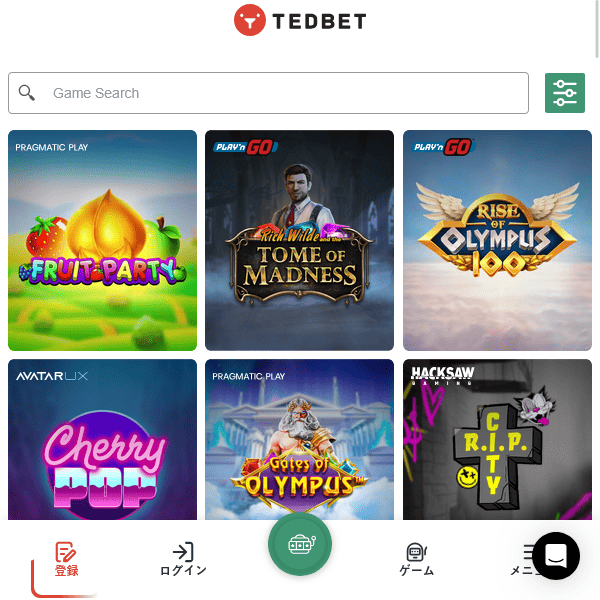 Tedbet テーブルゲーム新着